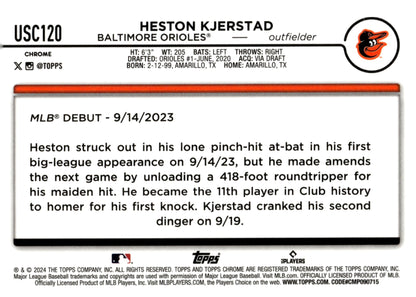 Heston Kjerstad 2024 Topps Chrome Xfractor Refractor RC #USC120 #2 - Collector Store LLC