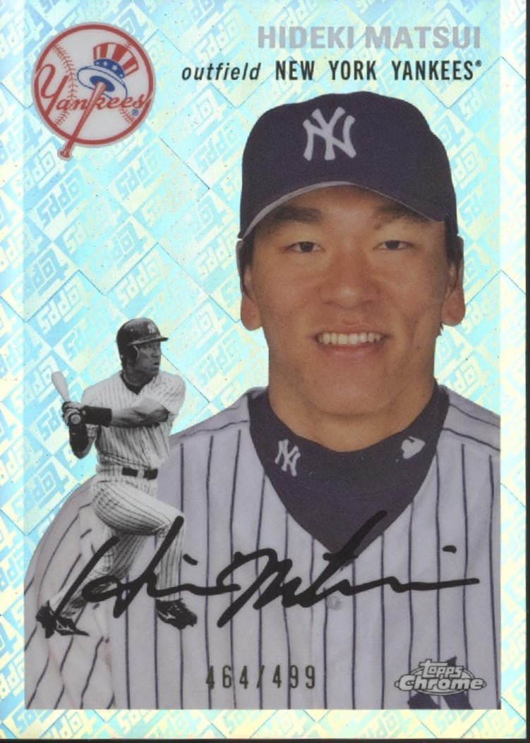 Hideki Matsui 2023 Topps Chrome Platinum Logo Refractor 464/499 #341 - Collector Store LLC