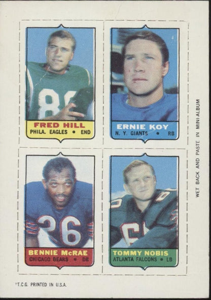 Hill / Koy / McRae / Nobis 1969 Topps Four - in - One #22 GD - Collector Store LLC