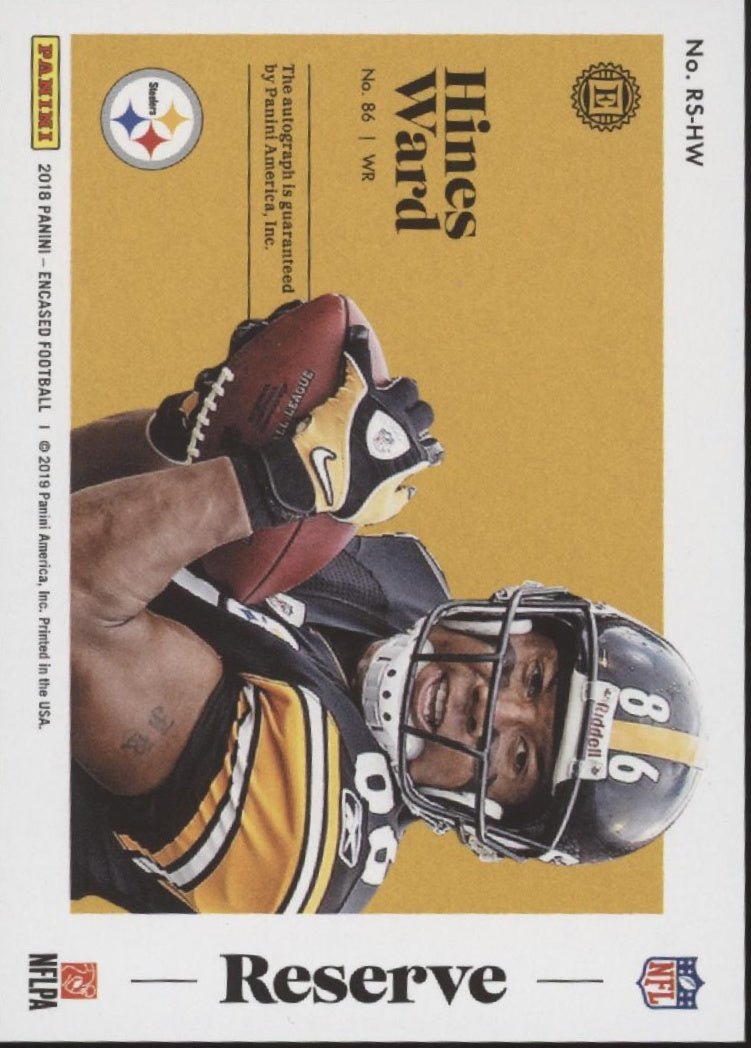 Hines Ward 2018 Panini Encased Reserve Auto 12/25 #RS - HW - Collector Store LLC