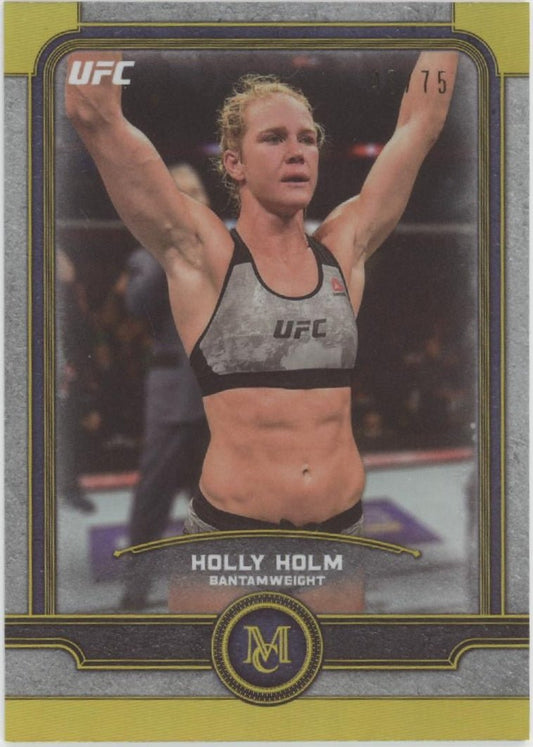 Holly Holm 2019 Topps Museum Collection Gold 47/75 #24 - Collector Store LLC