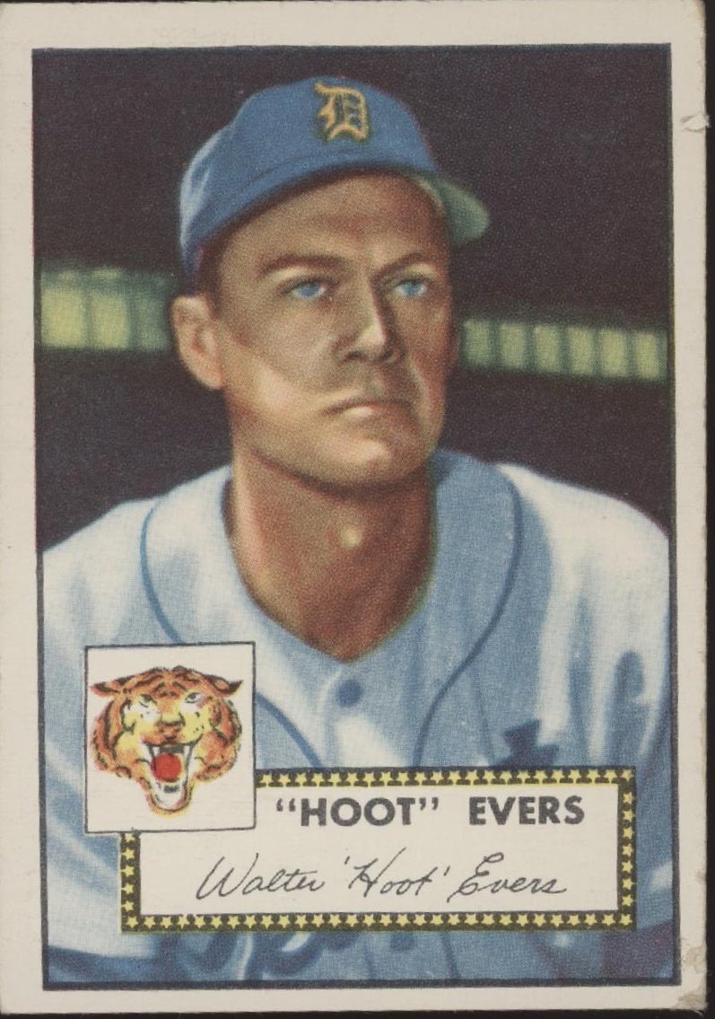 Hoot Evers 1952 Topps #222 Detroit Tigers VG - Collector Store LLC