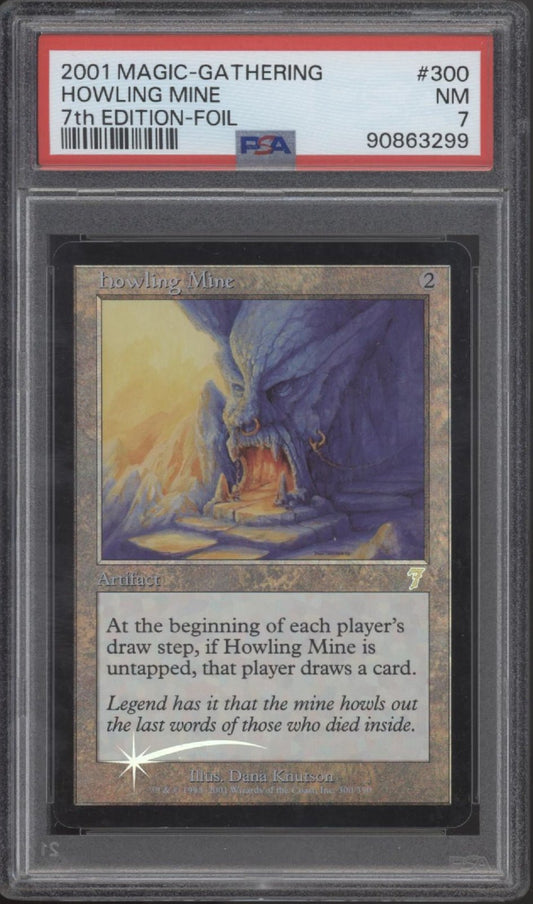Howling Mine Magic the Gathering 7th Edition Foil #300 PSA 7 - Collector Store LLC