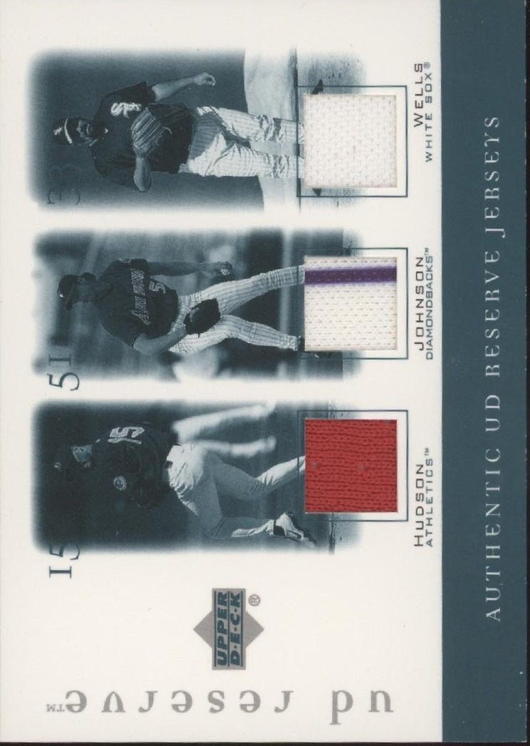 Hudson / Johnson / Wells 2001 Upper Deck Reserve Triple Swatch #J - HJW - Collector Store LLC