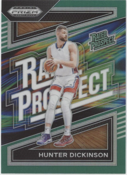 Hunter Dickinson 2024 Panini Prizm Draft Picks Rated Prospects Green Prizm #5 - Collector Store LLC