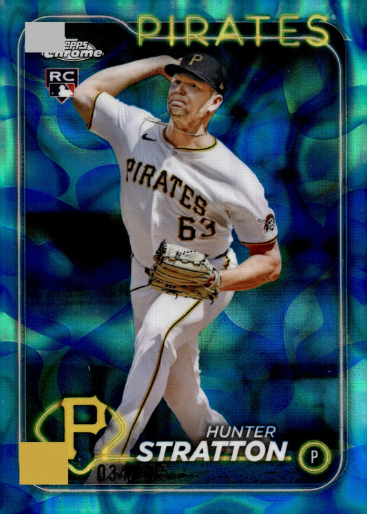 Hunter Stratton 2024 Topps Chrome Update Series Blue Lava Lamp Refractor 034/175 - Collector Store LLC