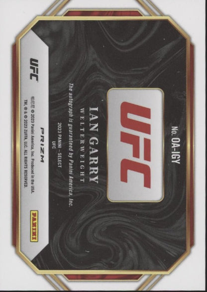 Ian Garry 2023 Panini Select Octagon Action Prizm Auto OA - IGY - Collector Store LLC