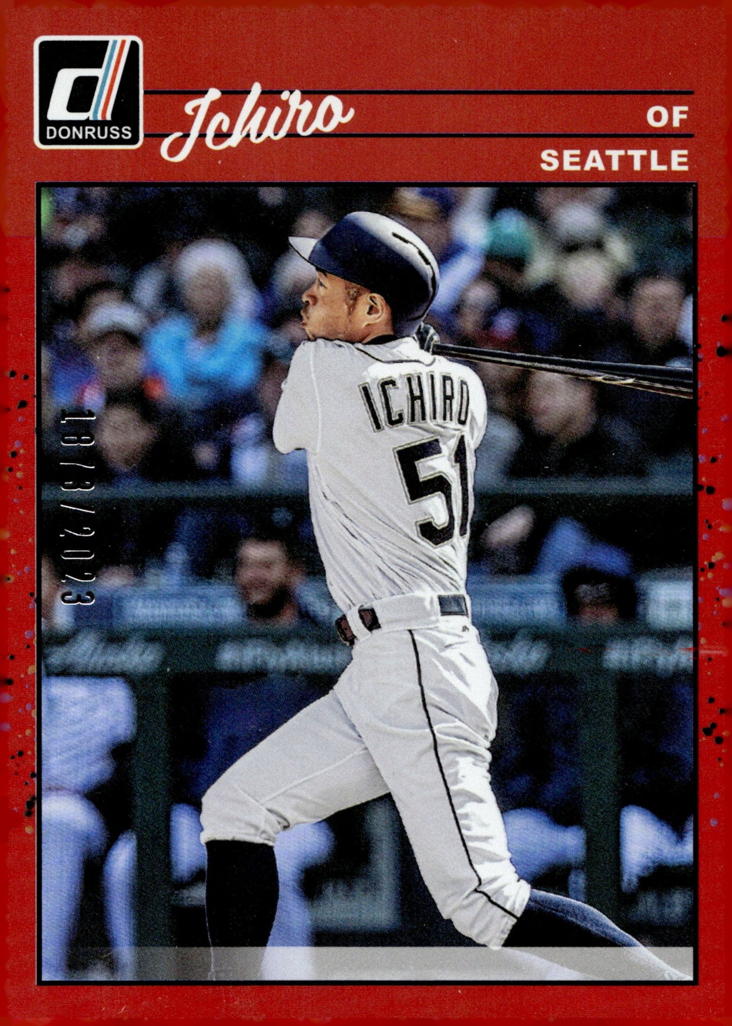 Ichiro Suzuki 2023 Panini Donruss Red Holo 1873/2023 266 - Collector Store LLC