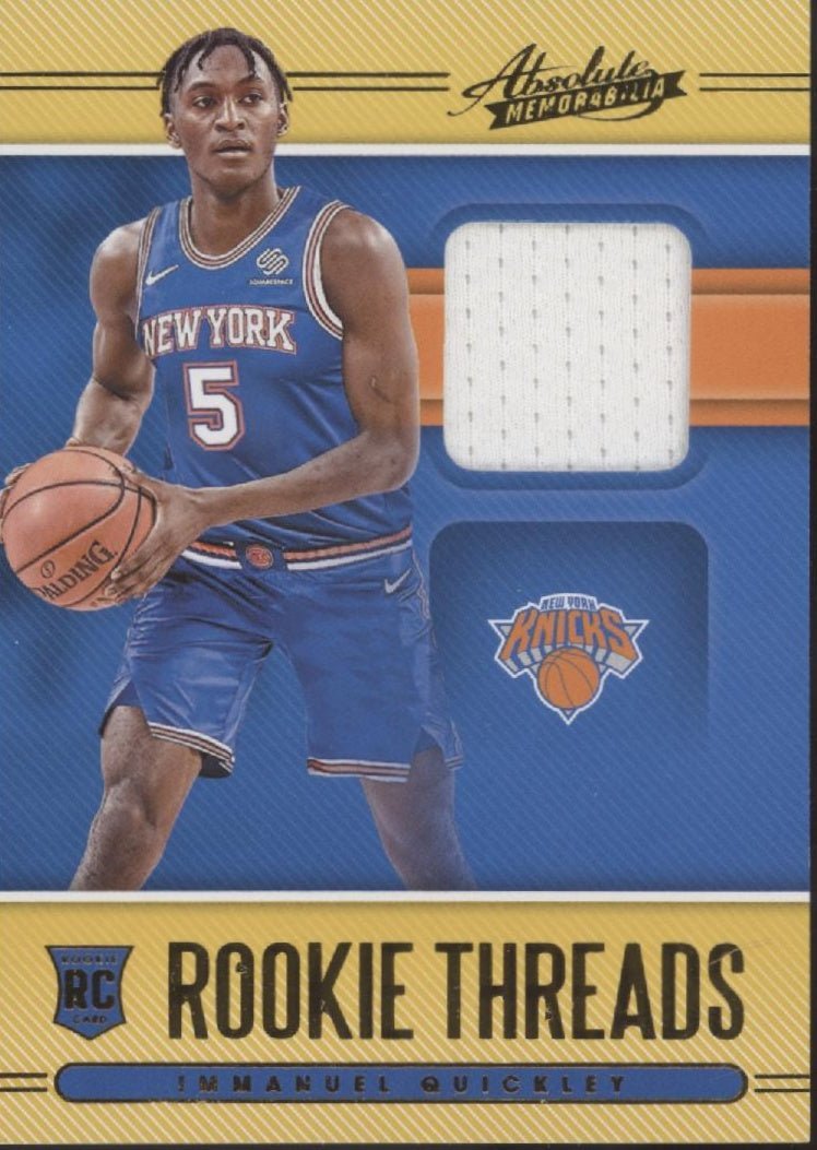 Immanuel Quickley 2020 - 21 Panini Absolute Memorabilia Swatch RC #RT - IQU - Collector Store LLC