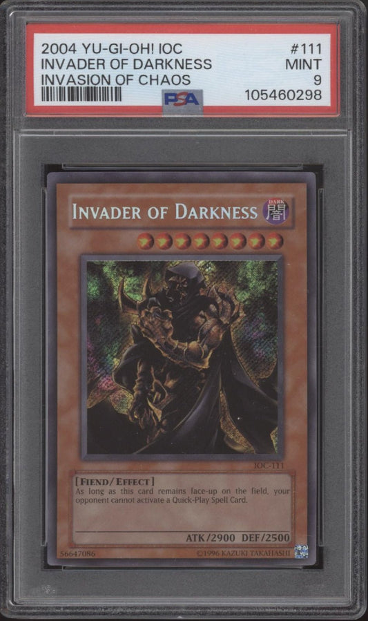 Invader of Darkness Yu - Gi - Oh! Invasion of Chaos #111 PSA 9 - Collector Store LLC