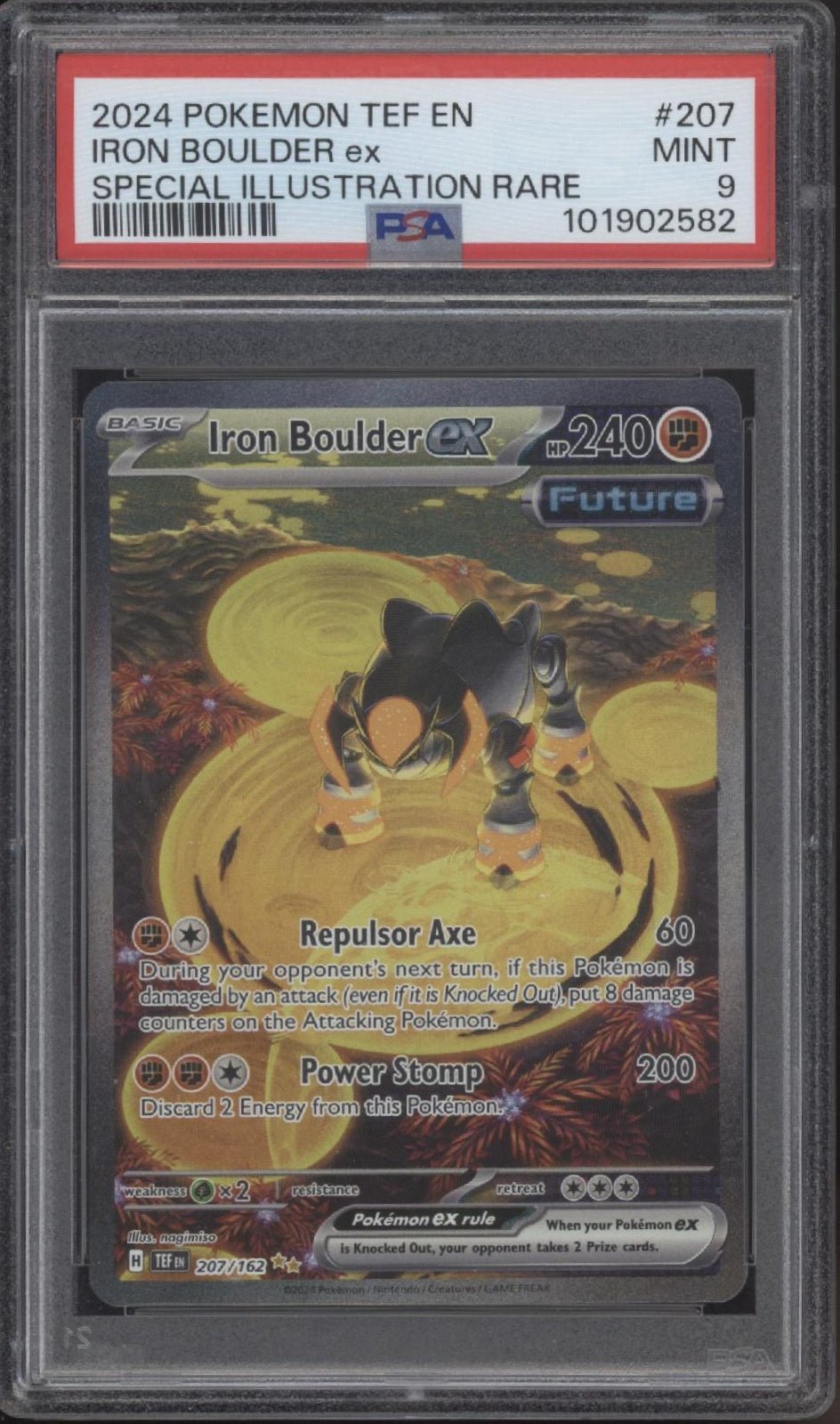 Iron Boulder Pokemon Terastal Festival Special Illustration Rare 207 PSA 9 - Collector Store LLC