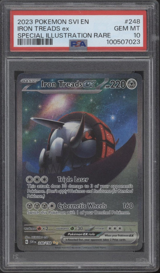 Iron Treads ex Pokemon Scarlet & Violet Special Illustration Rare 248 PSA 10 - Collector Store LLC