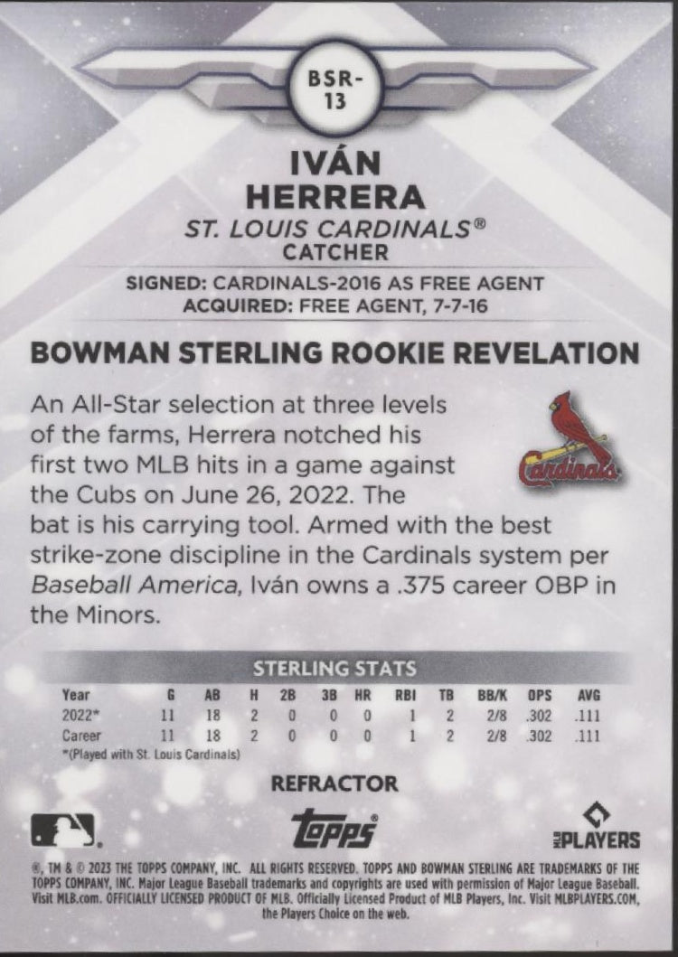 Ivan Herrera 2023 Bowman Sterling Refractor 112/199 #BSP - 13 - Collector Store LLC