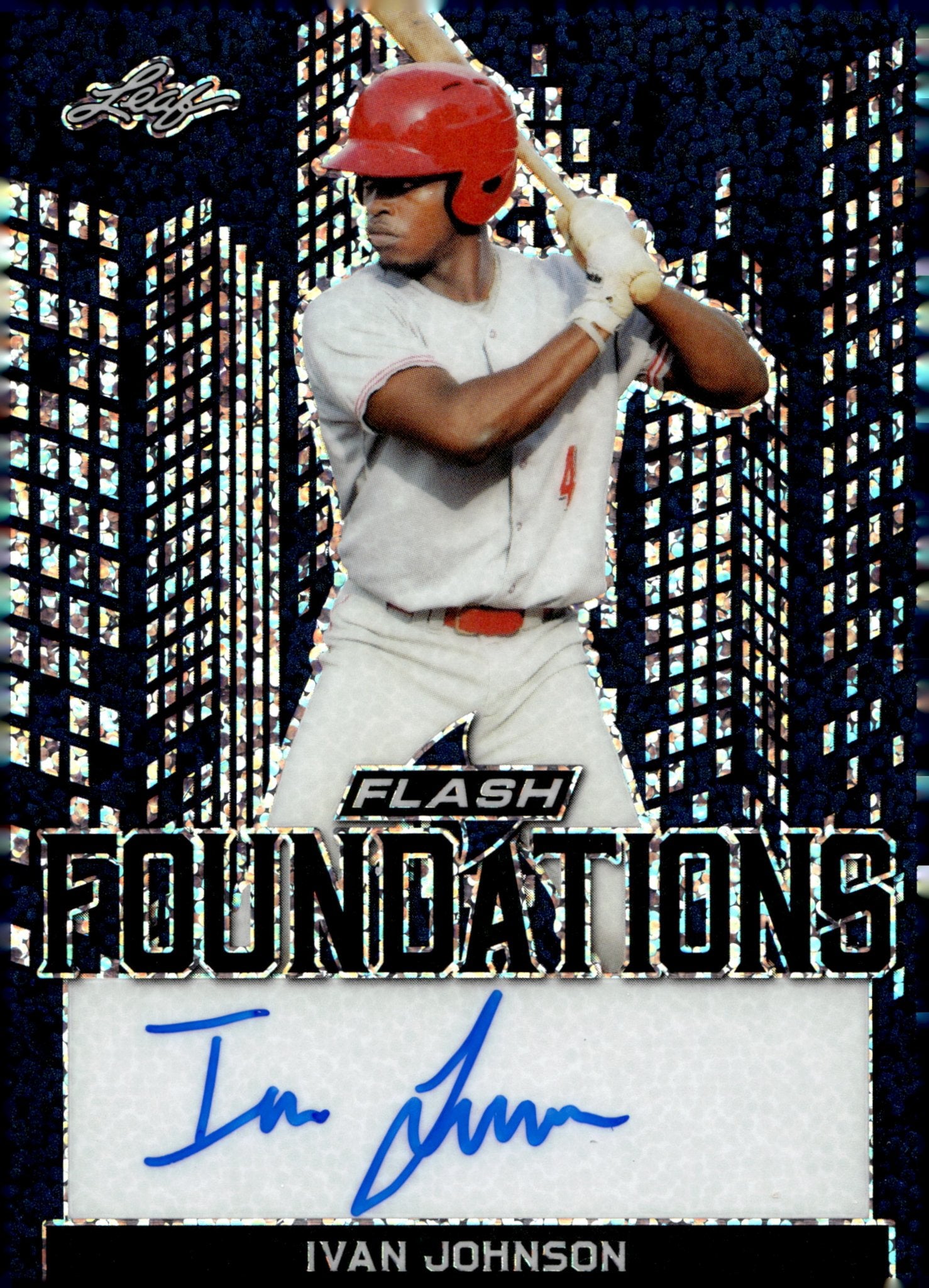 Ivan Johnson 2019 Leaf Flash Foundations Refractor Auto 11/50 #FF2 - IJ1 - Collector Store LLC