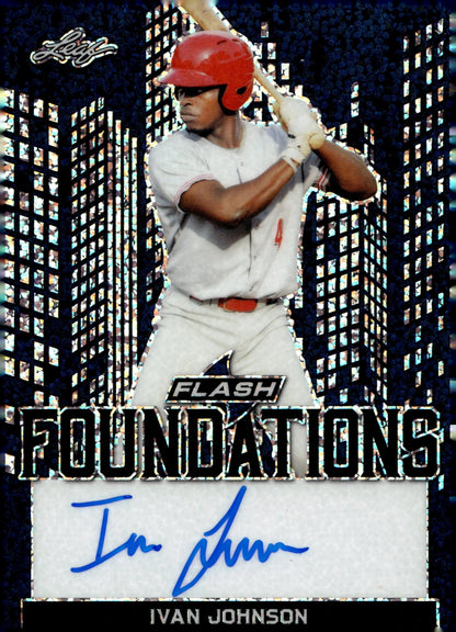 Ivan Johnson 2019 Leaf Flash Foundations Refractor Auto 11/50 #FF2 - IJ1 - Collector Store LLC