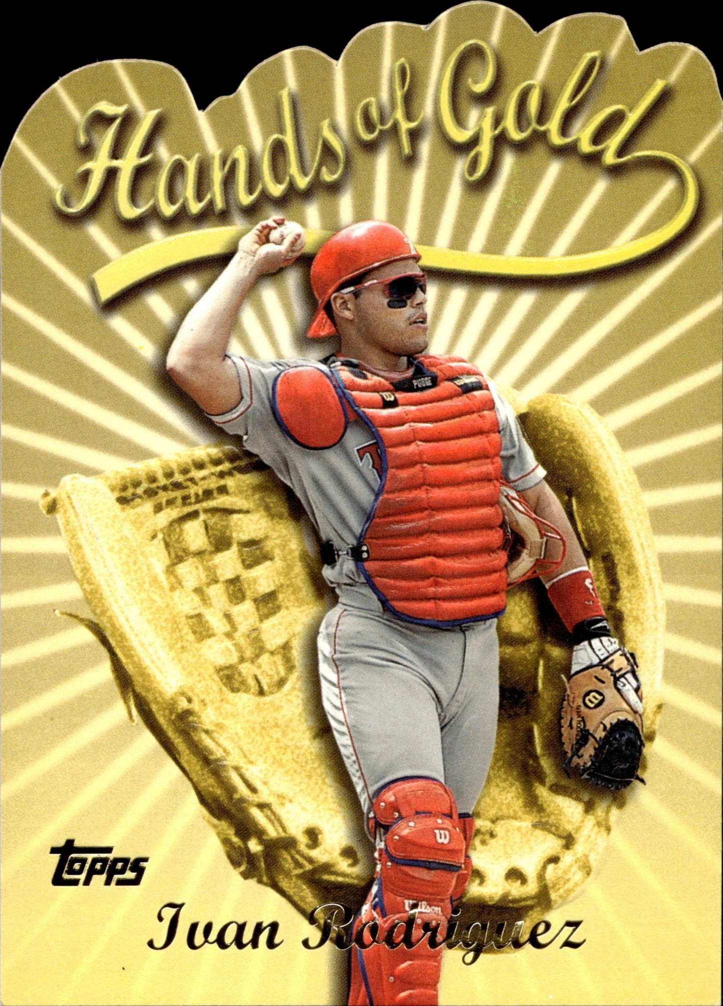 Ivan Rodriguez 1999 Topps Hands of Gold Die - Cut HG2 - Collector Store LLC