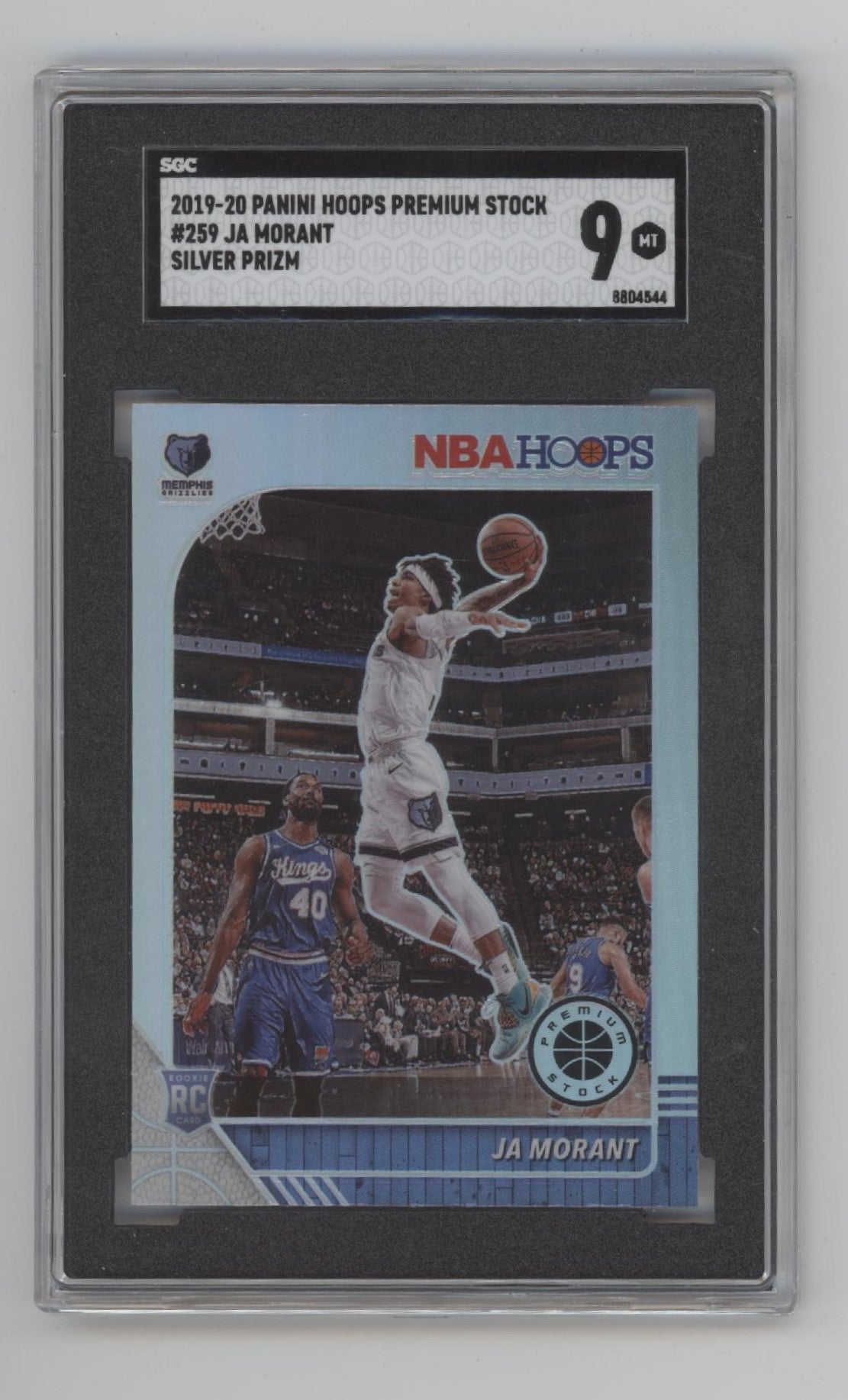 Ja Morant 2019 - 20 Panini Hoops Premium Stock Silver Prizm RC 259 SGC 9 - Collector Store LLC