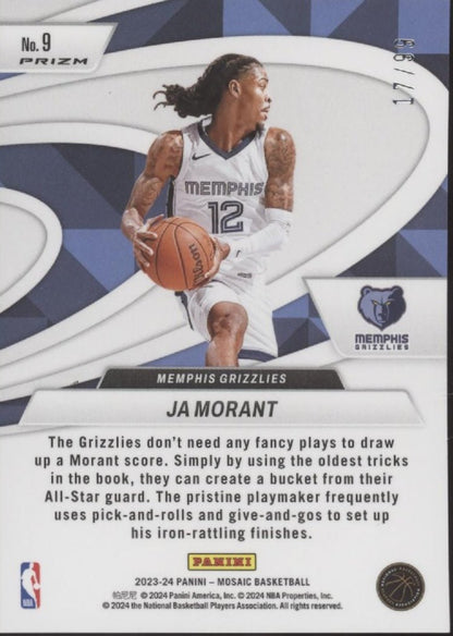 Ja Morant 2023 - 24 Panini Mosaic Give & Go Gold Prizm 17/99 #9 - Collector Store LLC