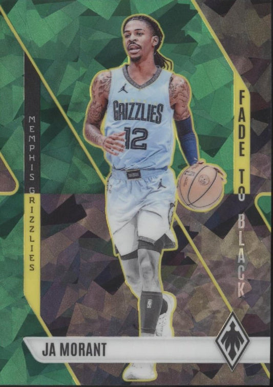 Ja Morant 2023 - 24 Panini Phoenix Fade to Black Green Atomic Refractor 112/149 - Collector Store LLC