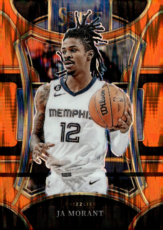 Ja Morant 2023 - 24 Panini Select Orange Shimmer Prizm #336 - Collector Store LLC