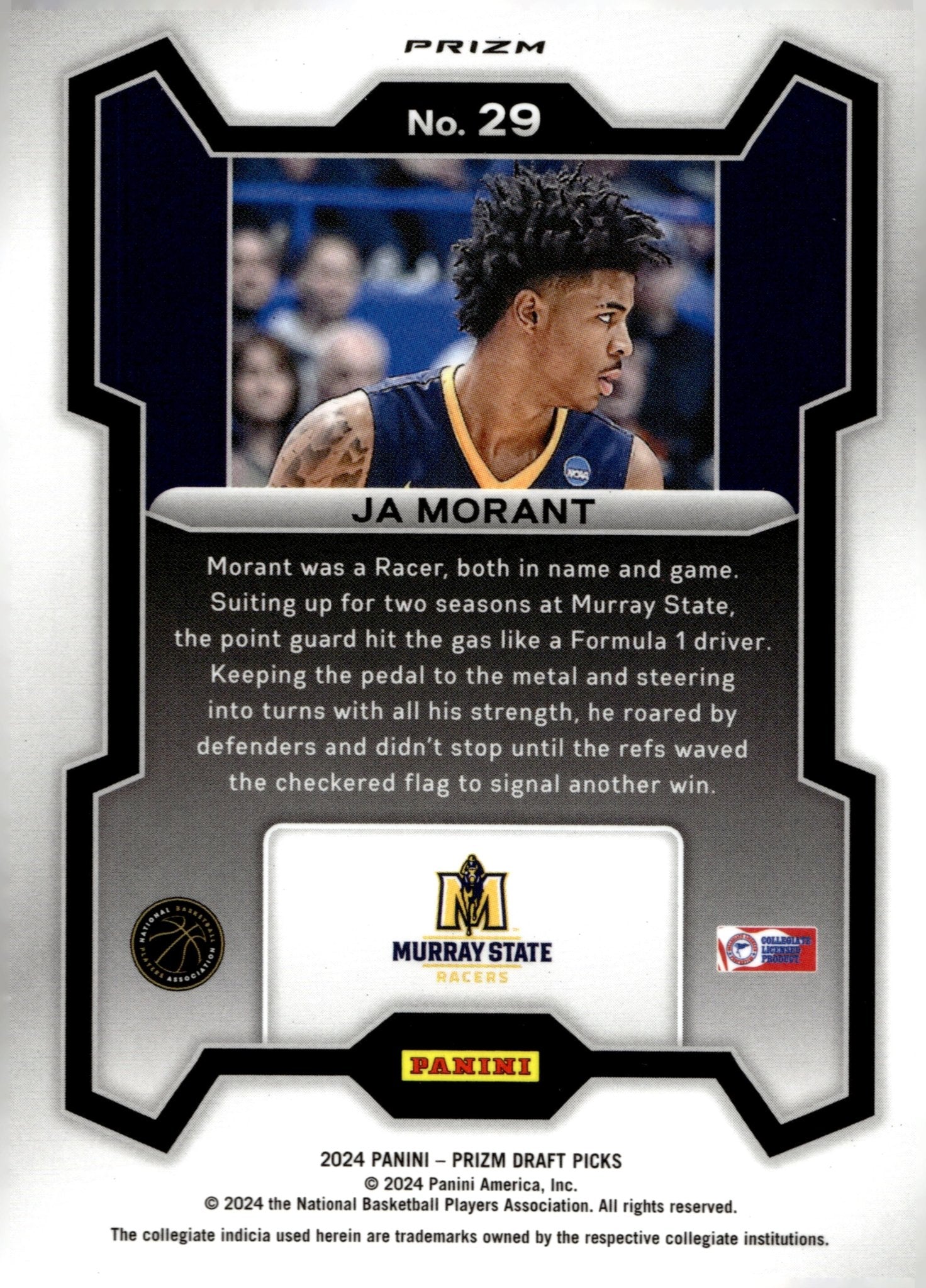 Ja Morant 2024 Panini Prizm Draft Picks Green Prizm #29 - Collector Store LLC