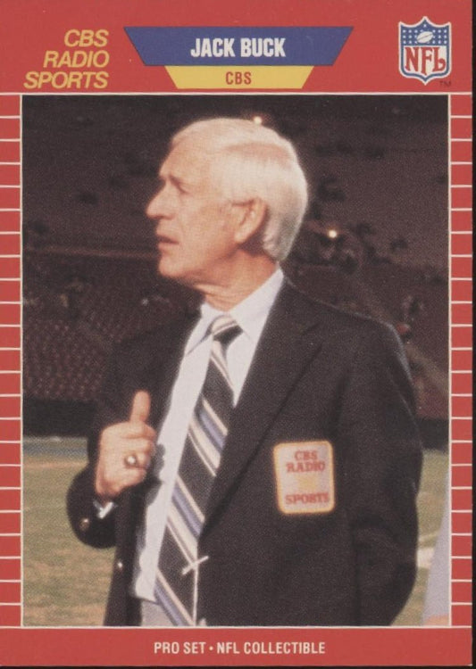 Jack Buck 1989 Pro Set CBS Radio Sports #11 - Collector Store LLC