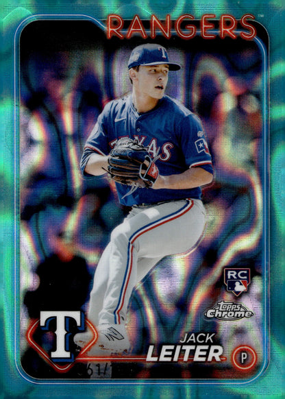 Jack Leiter 2024 Topps Chrome Aqua Lava Refractor RC 061/199 #111 - Collector Store LLC