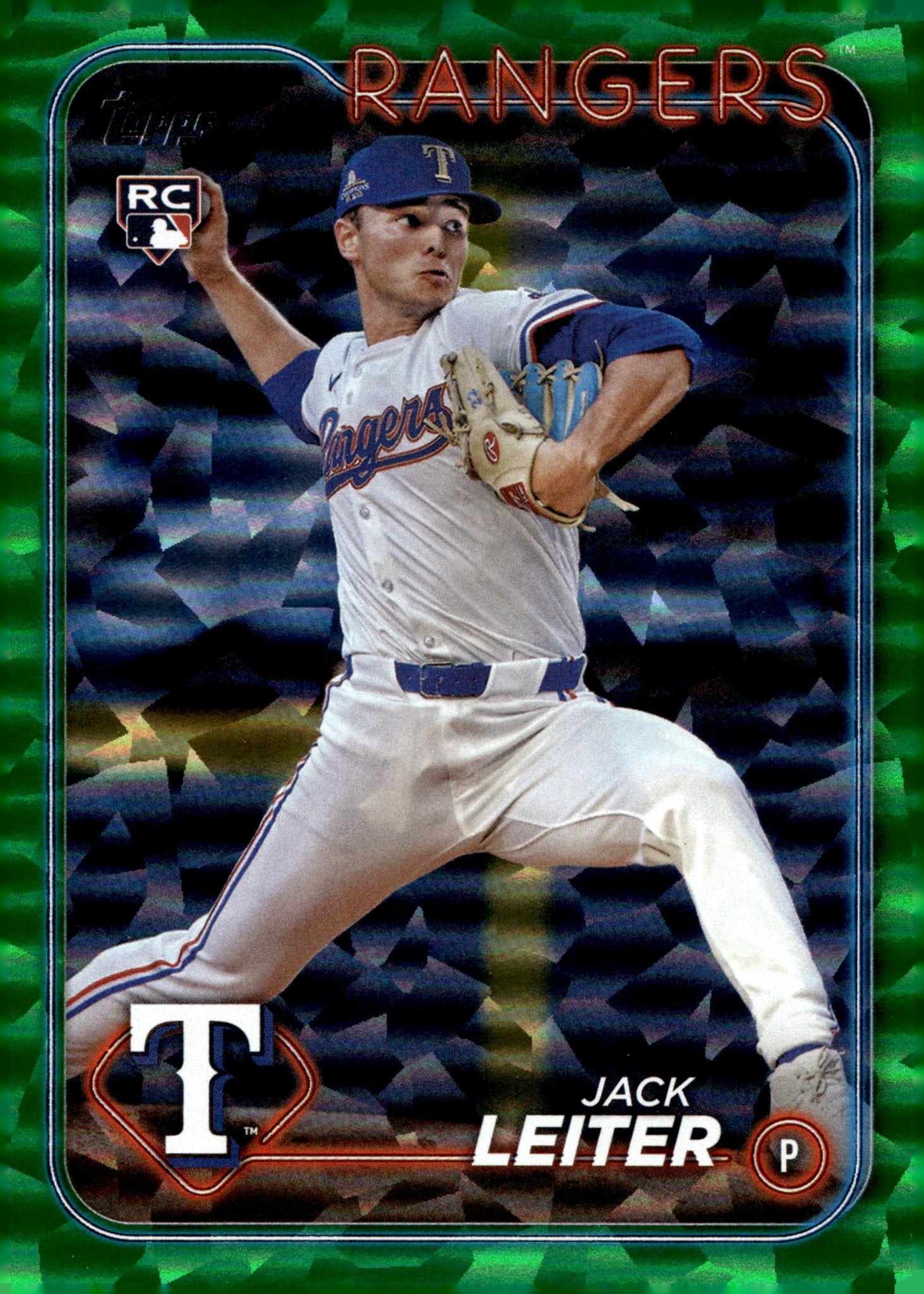 Jack Leiter 2024 Topps Update Series Green Foilboard RC 487/499 #US156 - Collector Store LLC