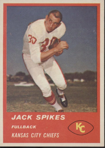 Jack Spikes 1963 Fleer #46 Kansas City Chiefs EX - NM - Collector Store LLC