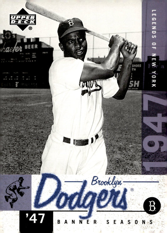 Jackie Robinson 2001 Upper Deck Legends of New York Banner Seasons #25 - Collector Store LLC