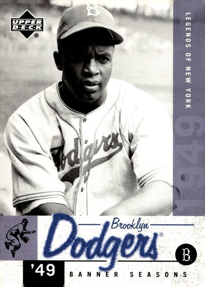 Jackie Robinson 2001 Upper Deck Legends of New York Banner Seasons #26 - Collector Store LLC