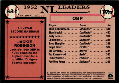 Jackie Robinson 2024 Topps 35th Anniversary All Star 89ASB - 44 - Collector Store LLC