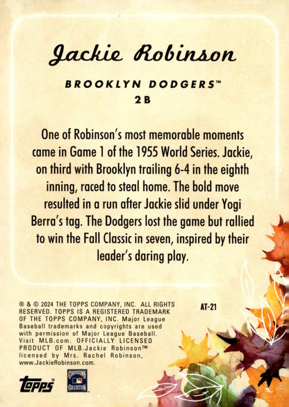Jackie Robinson 2024 Topps Update Series Autumn Tales #AT - 21 - Collector Store LLC
