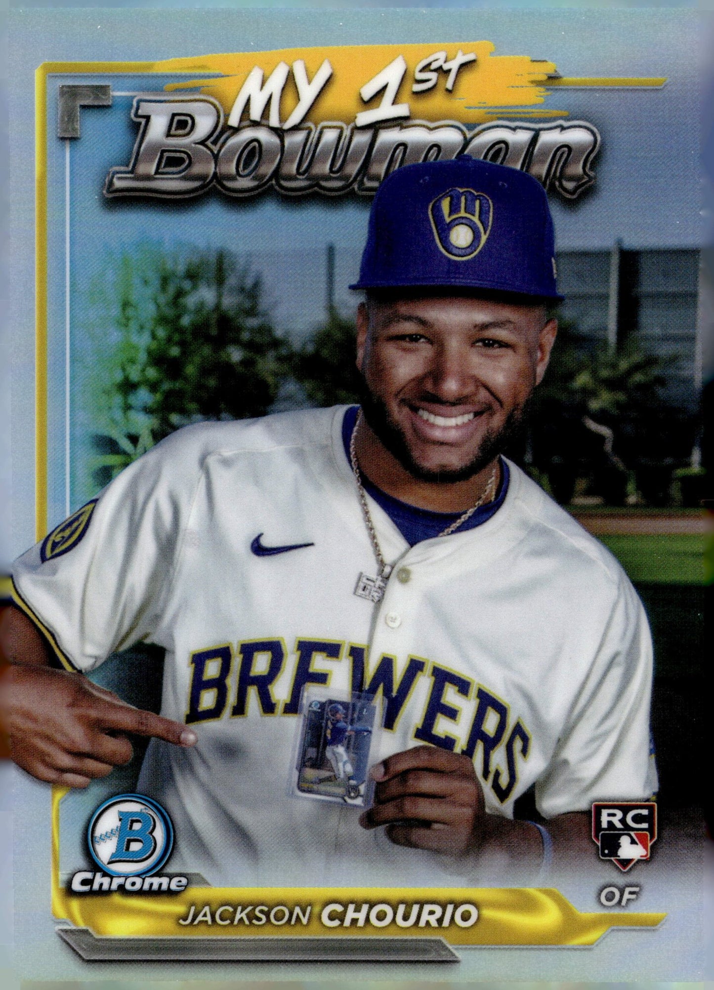 Jackson Chourio 2024 Bowman Chrome My 1st Bowman Refractor RC #M1B - 15 - Collector Store LLC