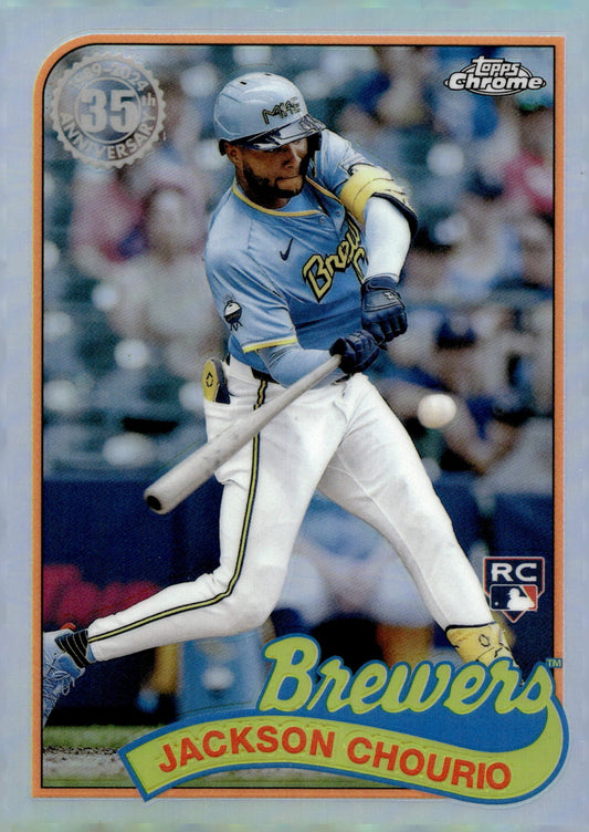 Jackson Chourio 2024 Topps Chrome 35th Anniversary Refractor RC #89CU - 4 #1 - Collector Store LLC