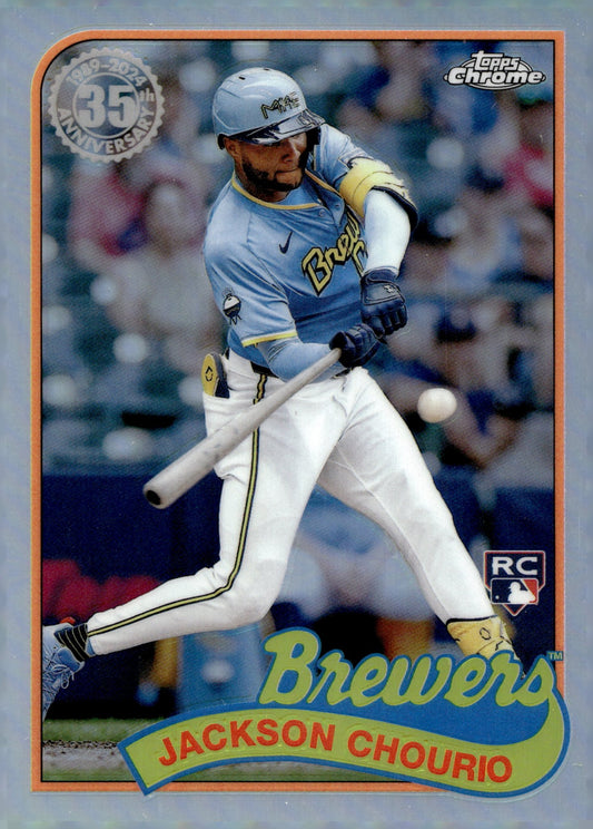 Jackson Chourio 2024 Topps Chrome 35th Anniversary Refractor RC #89CU - 4 #1 - Collector Store LLC