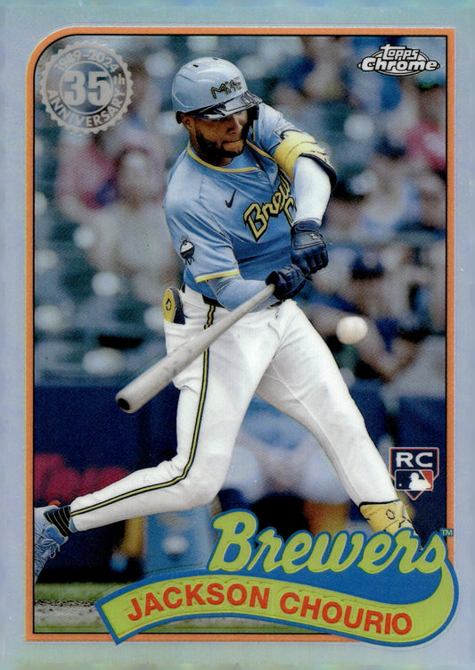 Jackson Chourio 2024 Topps Chrome 35th Anniversary Refractor RC #89CU - 4 #2 - Collector Store LLC