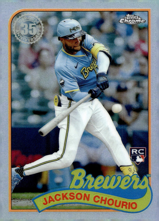 Jackson Chourio 2024 Topps Chrome 35th Anniversary Refractor RC #89CU - 4 #3 - Collector Store LLC