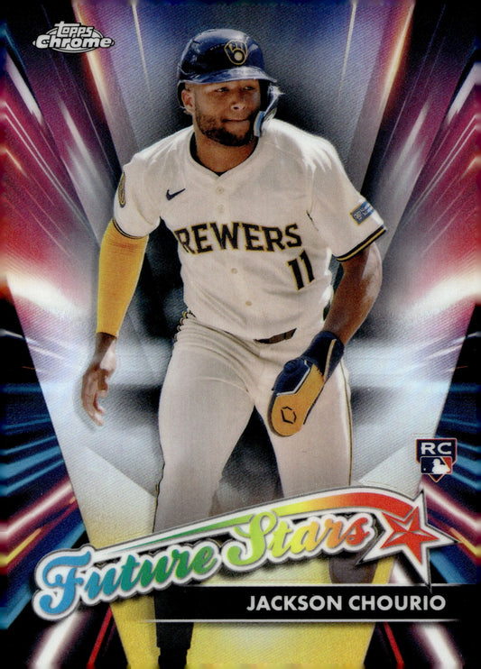 Jackson Chourio 2024 Topps Chrome Future Stars Refractor RC FSU - 16 2 - Collector Store LLC