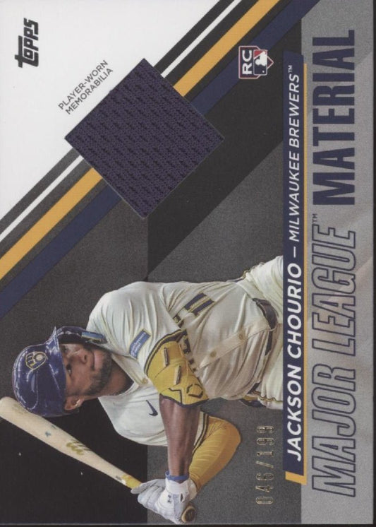 Jackson Chourio 2024 Topps Update Series Major League Material RC #MLMU - JC - Collector Store LLC