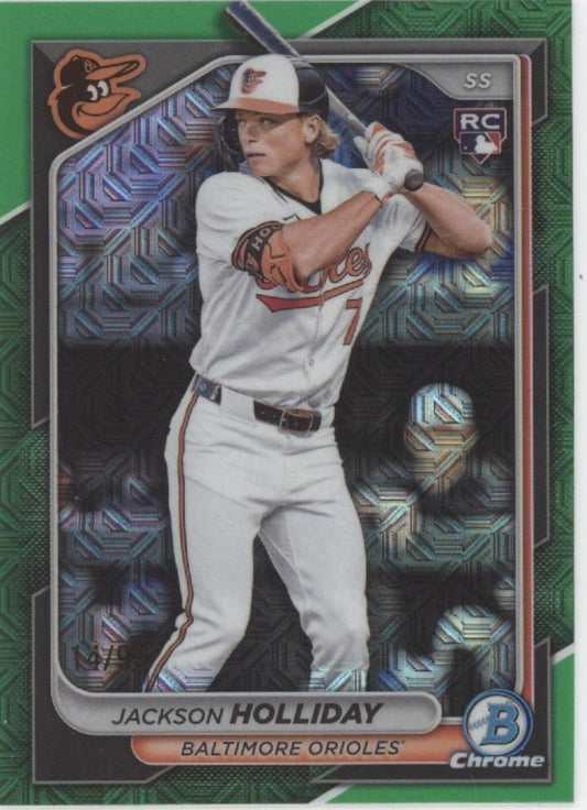 Jackson Holliday 2024 Bowman Chrome Green Mojo Refractor RC 14/99 #26 - Collector Store LLC