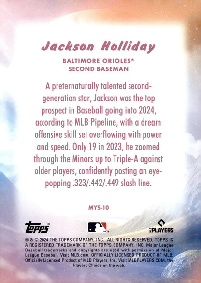 Jackson Holliday 2024 Topps Update Series Mystical RC #MYS - 10 - Collector Store LLC