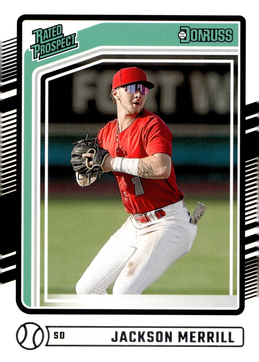 Jackson Merrill 2024 Panini Donruss Rated Prospect 102 - Collector Store LLC