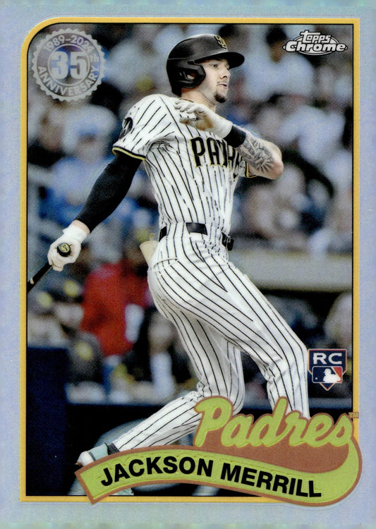 Jackson Merrill 2024 Topps Chrome 35th Anniversary Refractor RC #89CU - 9 #2 - Collector Store LLC