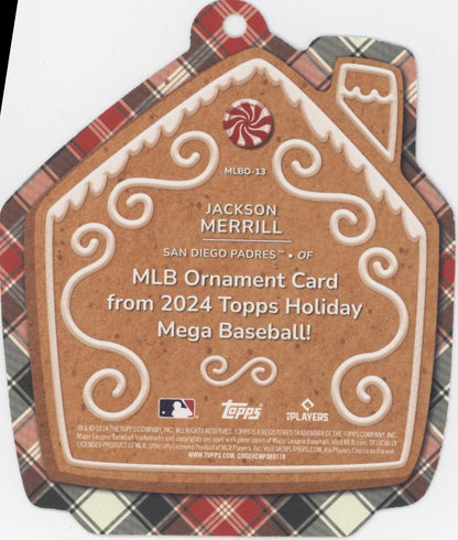 Jackson Merrill 2024 Topps Holiday Mega Ornament Card RC #MLBO - 13 - Collector Store LLC