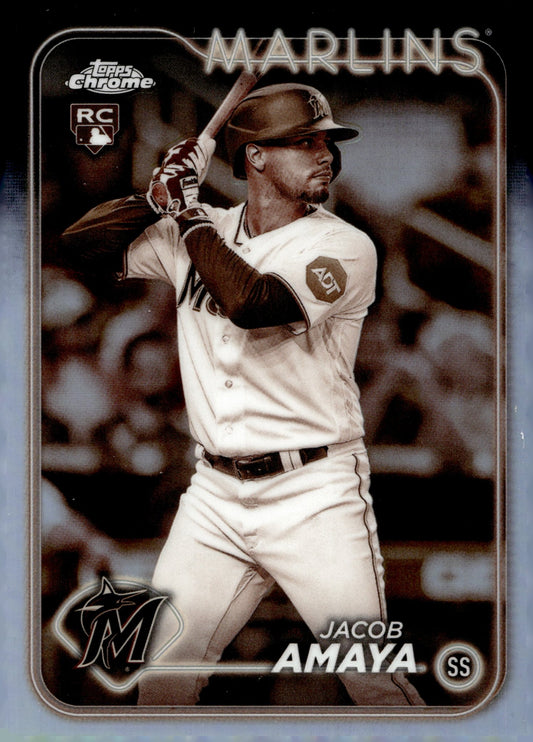 Jacob Amaya 2024 Topps Chrome Sepia Refractor RC 92 - Collector Store LLC