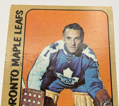 Jacques Plante 1972 - 73 Topps #24 Toronto Maple Leafs VG - Collector Store LLC