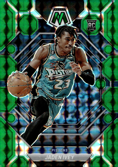 Jaden Ivey 2022 - 23 Panini Mosaic Green Prizm RC #216 - Collector Store LLC