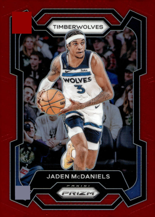 Jaden McDaniels 2023 - 24 Panini Prizm Red Prizm 234/299 #238 - Collector Store LLC