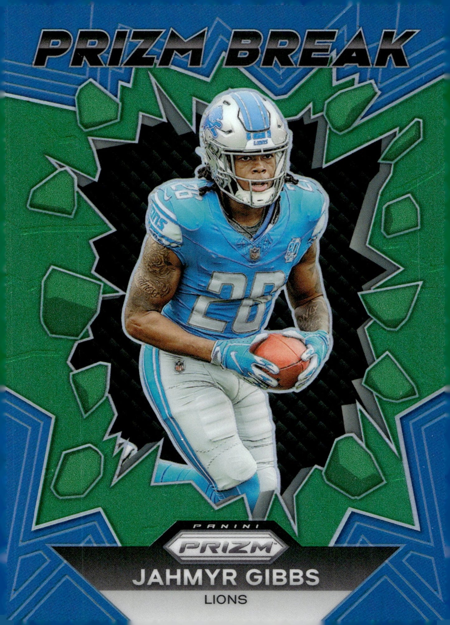 Jahmyr Gibbs 2023 Panini Prizm Break Green Prizm #PR - 5 - Collector Store LLC